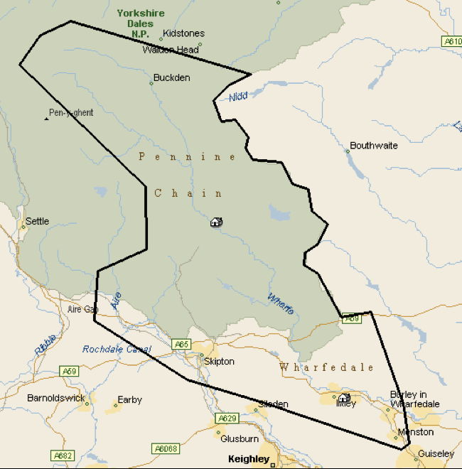 Ilkley Grassington map