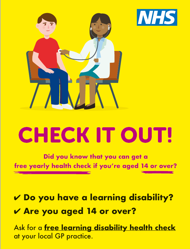 Learning disability health check poster